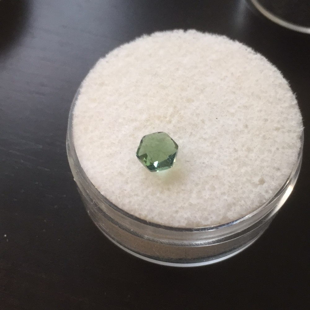 Origami Owl Green Hexagon Stone